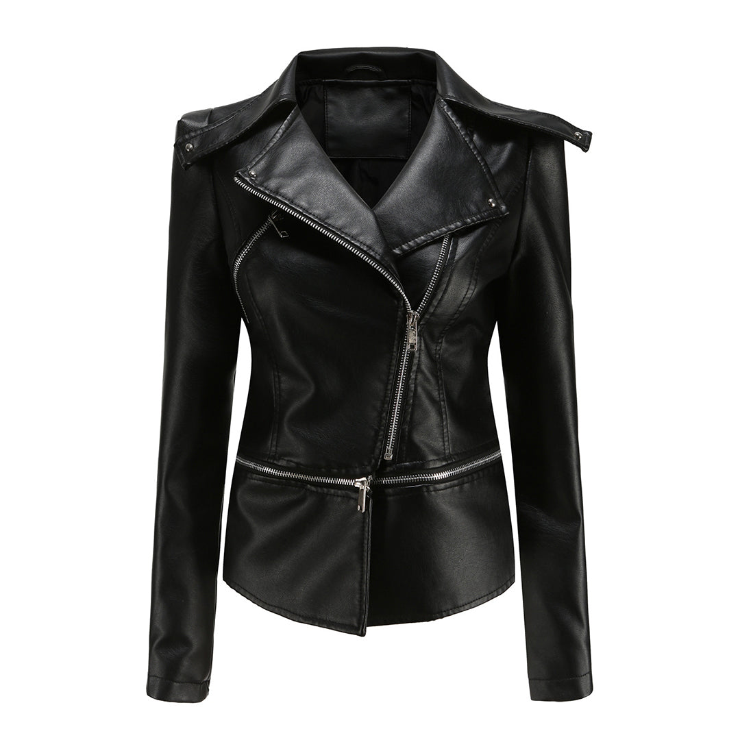 Chic Women's Genuine Leather Jacket - Trendy & Stylish Outerwear for Every Occasion
