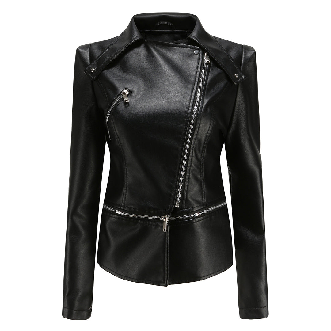 Chic Women's Genuine Leather Jacket - Trendy & Stylish Outerwear for Every Occasion