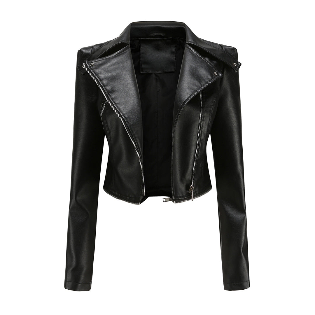 Chic Women's Genuine Leather Jacket - Trendy & Stylish Outerwear for Every Occasion