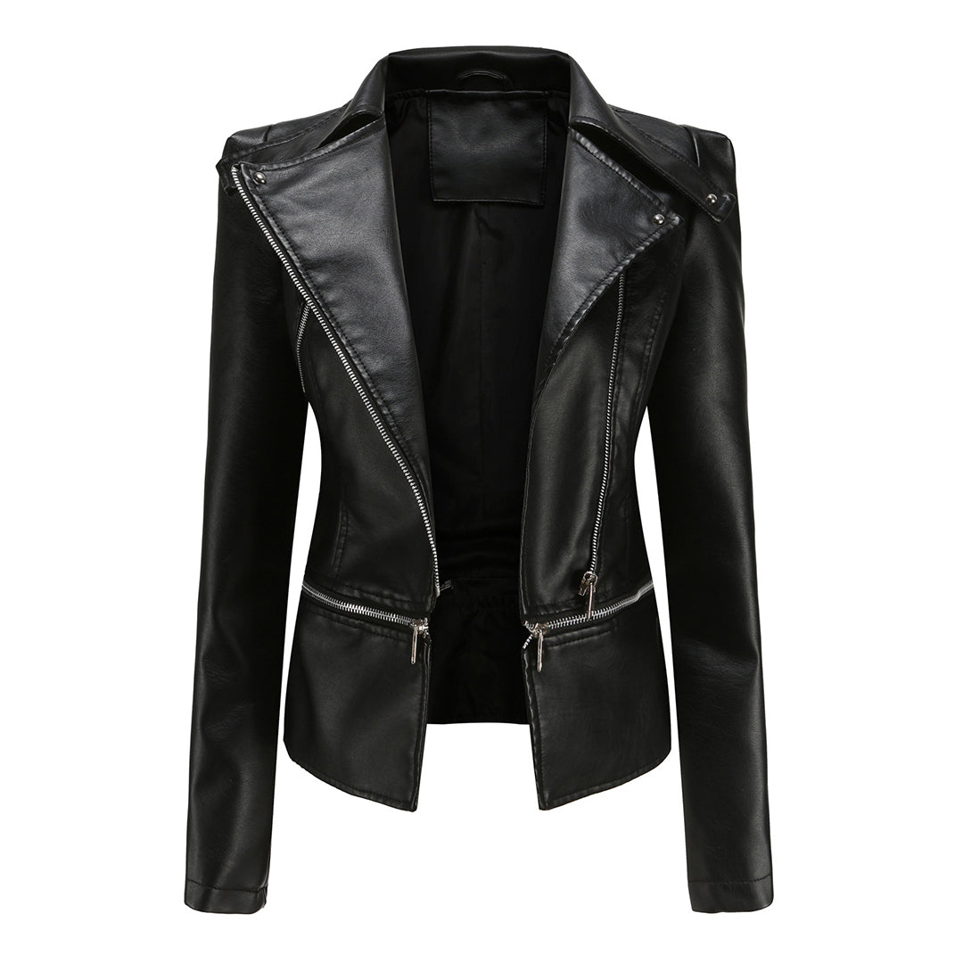 Chic Women's Genuine Leather Jacket - Trendy & Stylish Outerwear for Every Occasion