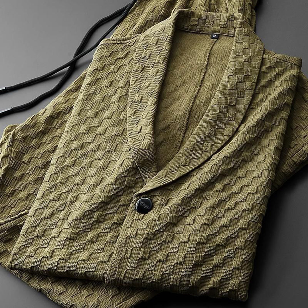 Cotton-Blend Casual Set with Drawstring Trousers