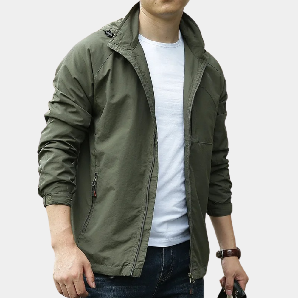 Avencea Men's Cargo Summer Jacket - Stylish & Comfortable Lightweight Outerwear for Warm Weather Adventures