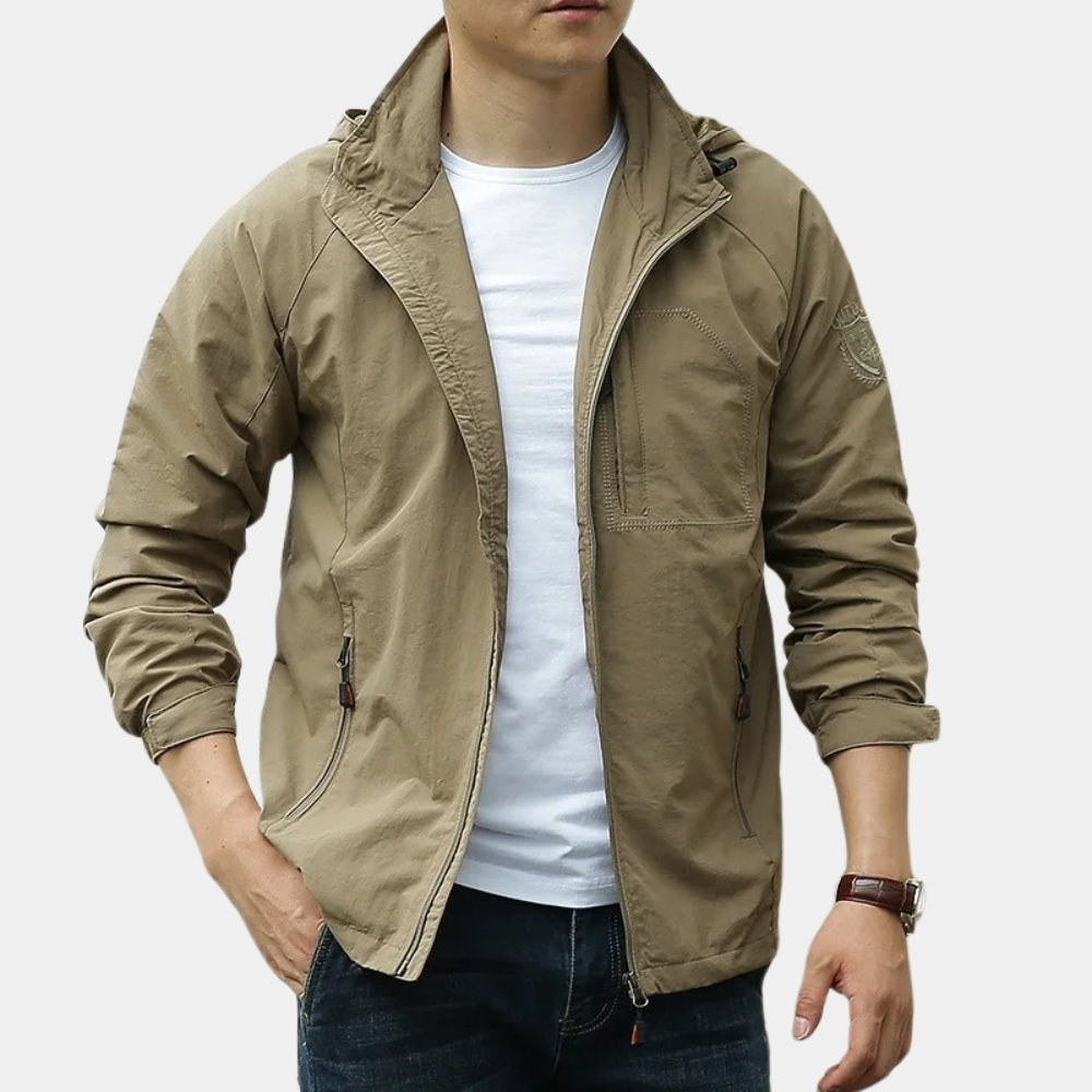 Avencea Men's Cargo Summer Jacket - Stylish & Comfortable Lightweight Outerwear for Warm Weather Adventures
