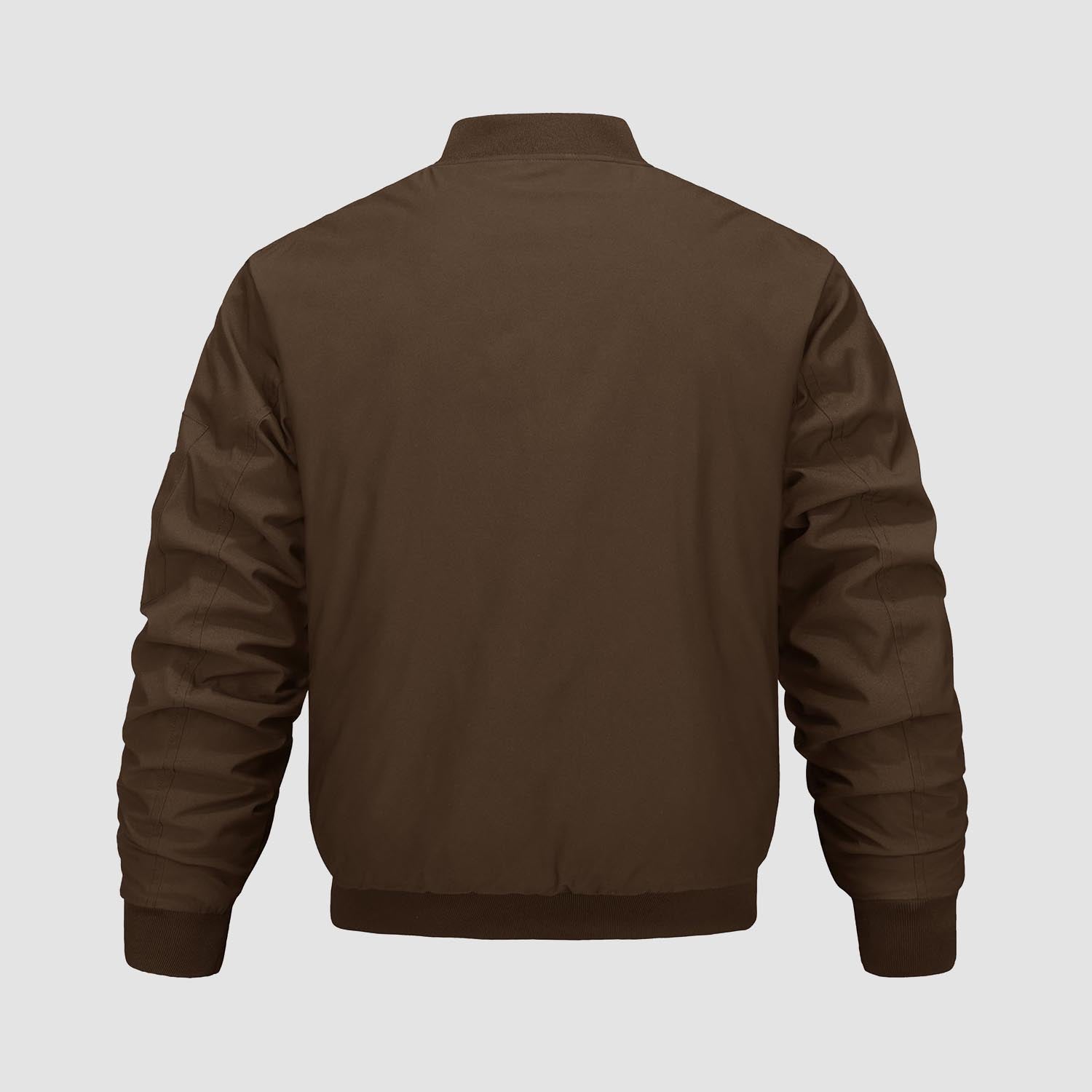 Men's Quilted Windproof Bomber Jacket with Pockets - Stylish & Durable Outerwear for All Seasons