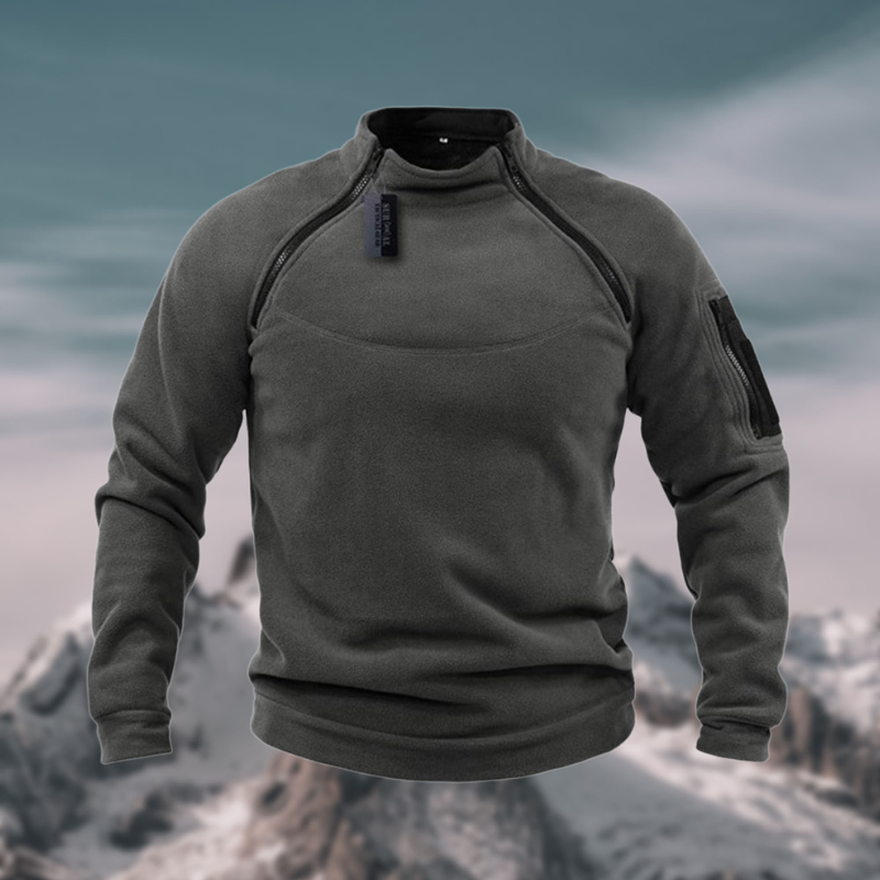 Men's Tactical Windproof Fleece Jumper - High Neck Half-Zip Design for Ultimate Comfort and Warmth