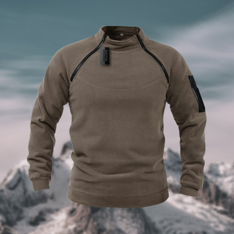 Men's Tactical Windproof Fleece Jumper - High Neck Half-Zip Design for Ultimate Comfort and Warmth