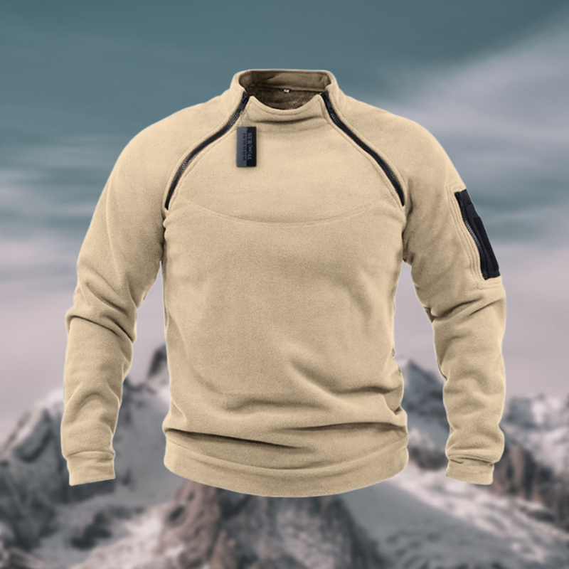 Men's Tactical Windproof Fleece Jumper - High Neck Half-Zip Design for Ultimate Comfort and Warmth