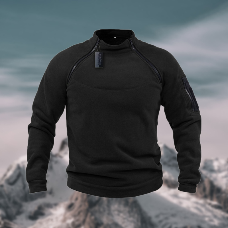 Men's Tactical Windproof Fleece Jumper - High Neck Half-Zip Design for Ultimate Comfort and Warmth