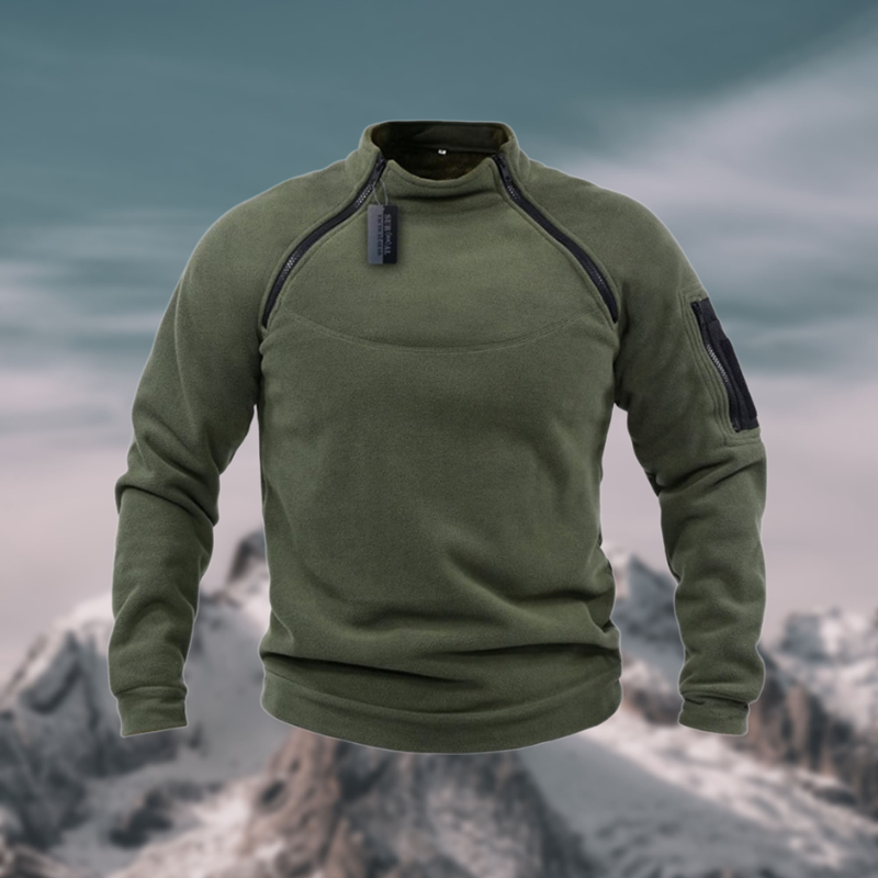 Men's Tactical Windproof Fleece Jumper - High Neck Half-Zip Design for Ultimate Comfort and Warmth