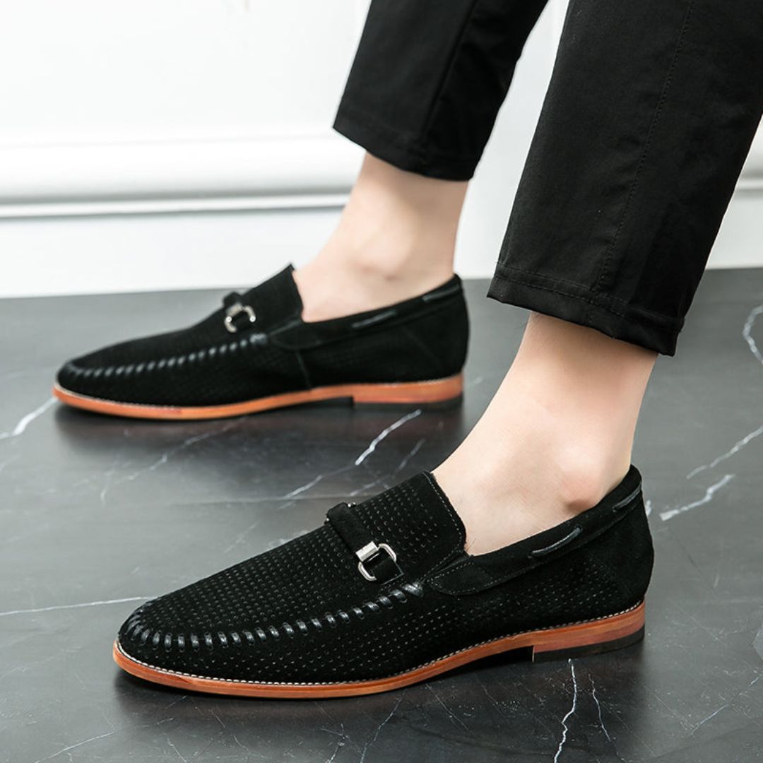Handstitched Suede Loafers