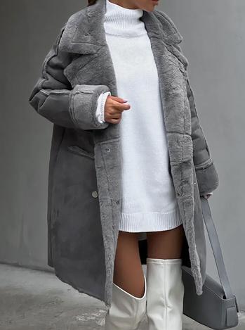 Irene Elegant Sherpa Jacket for Women | Cozy & Stylish Outerwear | Perfect for Fall & Winter