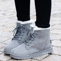 Women's Lace-Up Ankle Boots with Cozy Warm Lining & Non-Slip Sole - Stylish & Comfortable Footwear