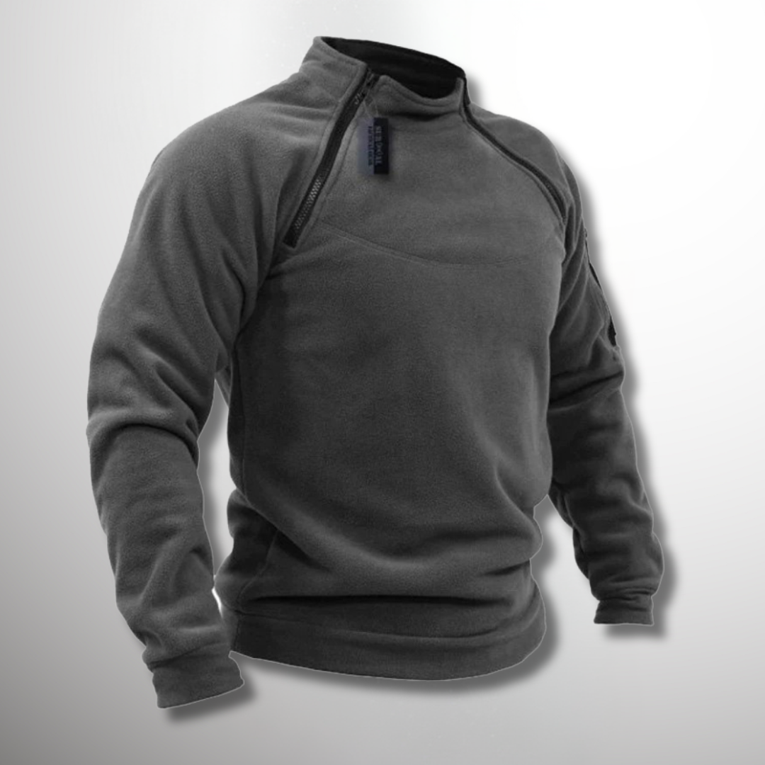 Men's Tactical Windproof Fleece Jumper - High Neck Half-Zip Design for Ultimate Comfort and Warmth