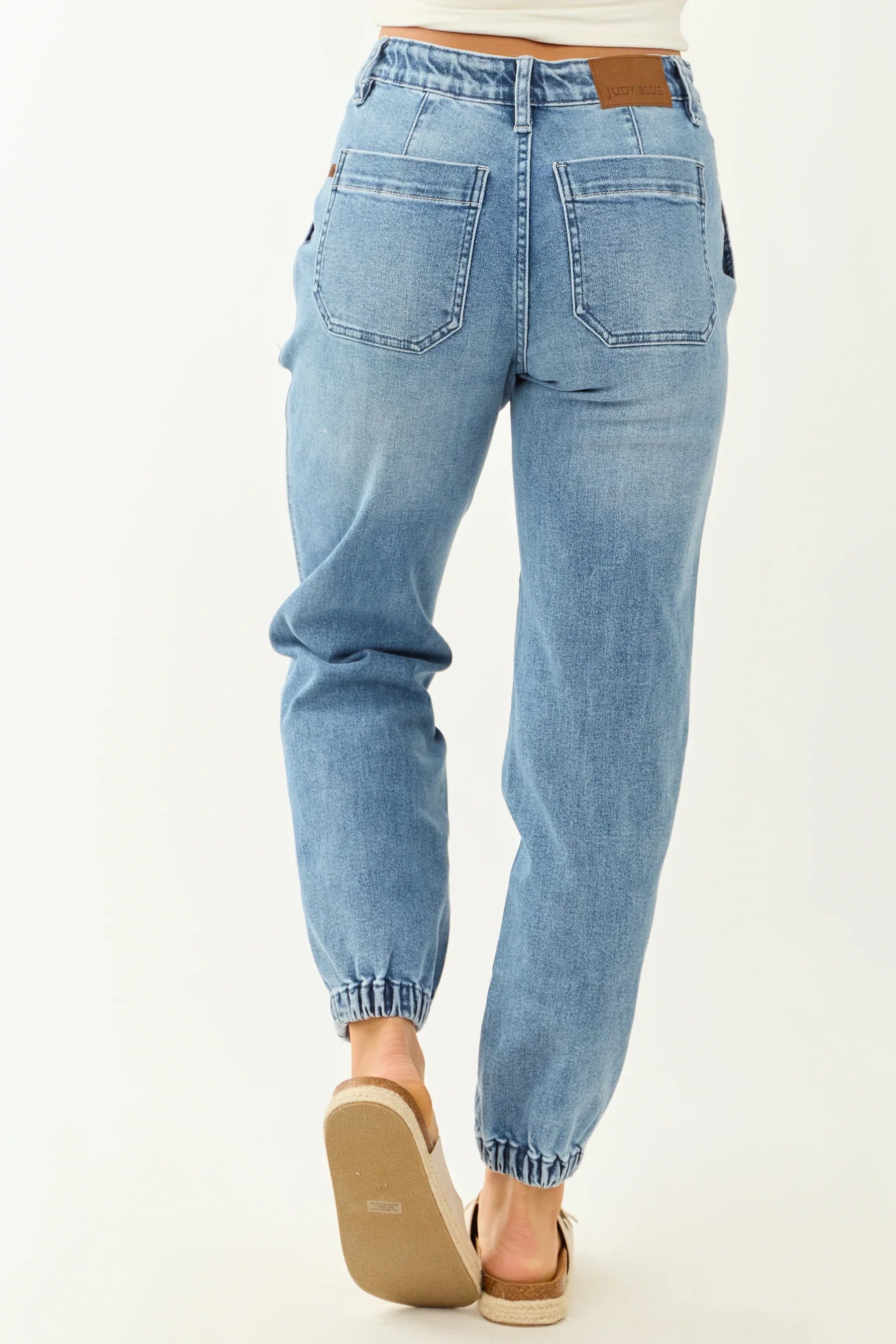 Casual Drawstring Denim Jogger Jeans