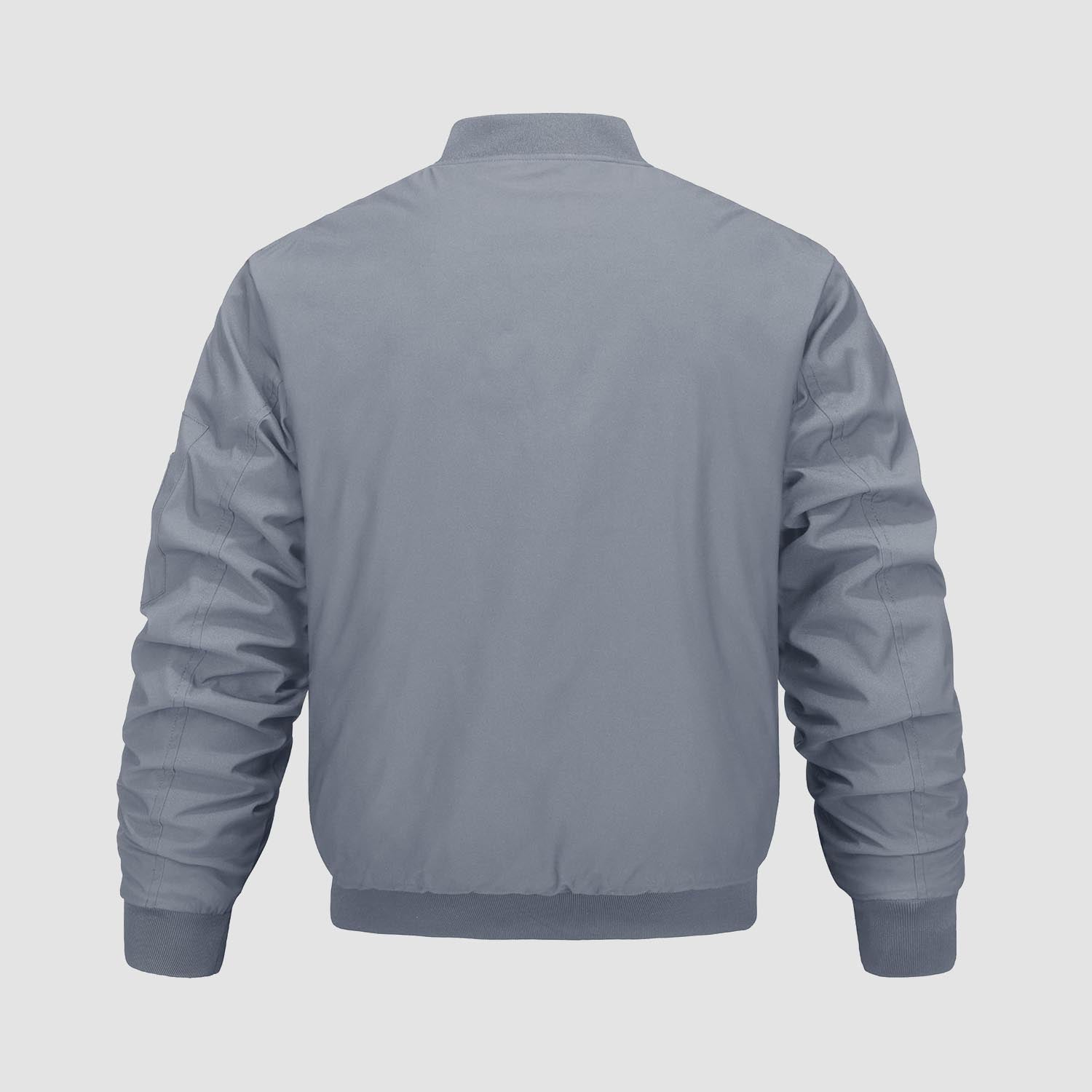 Men's Quilted Windproof Bomber Jacket with Pockets - Stylish & Durable Outerwear for All Seasons