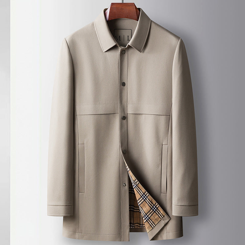 Lorenzo Vitali Men's Business Windbreaker Jacket - Lightweight, Stylish & Waterproof Outerwear for Professional Comfort