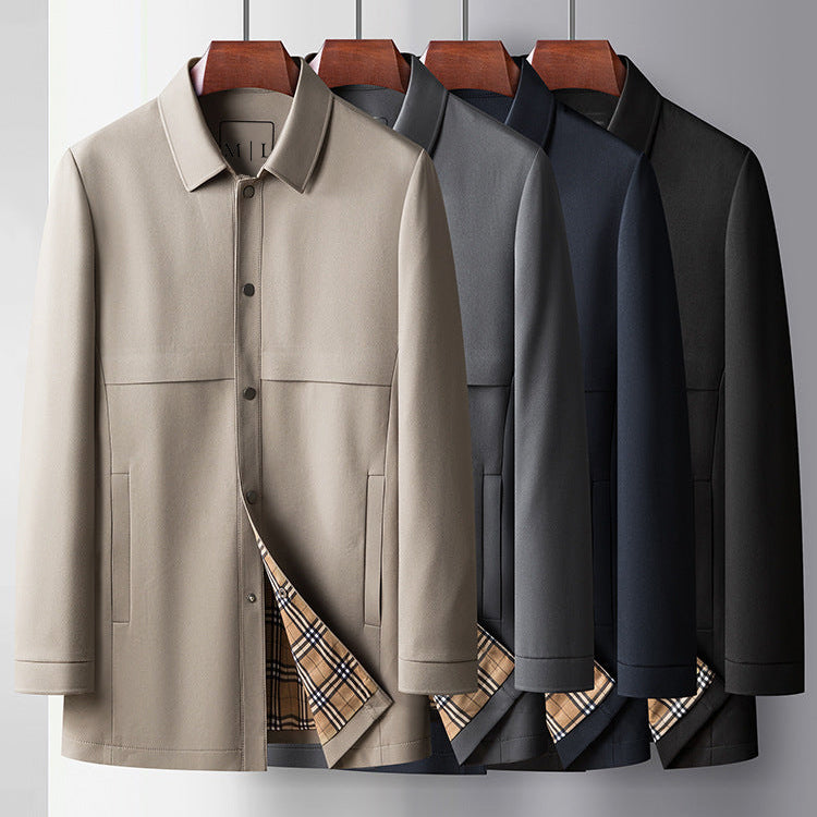 Lorenzo Vitali Men's Business Windbreaker Jacket - Lightweight, Stylish & Waterproof Outerwear for Professional Comfort