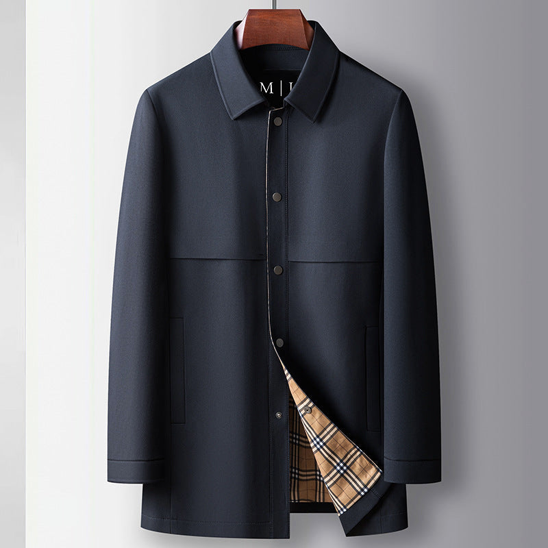 Lorenzo Vitali Men's Business Windbreaker Jacket - Lightweight, Stylish & Waterproof Outerwear for Professional Comfort