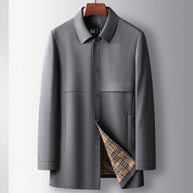 Lorenzo Vitali Men's Business Windbreaker Jacket - Lightweight, Stylish & Waterproof Outerwear for Professional Comfort