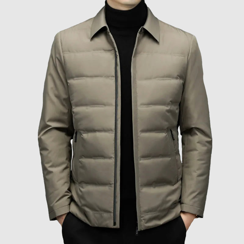 Lorenzo Vitali Men's Casual Down Jacket - Lightweight, Warm & Stylish Outerwear for Everyday Wear