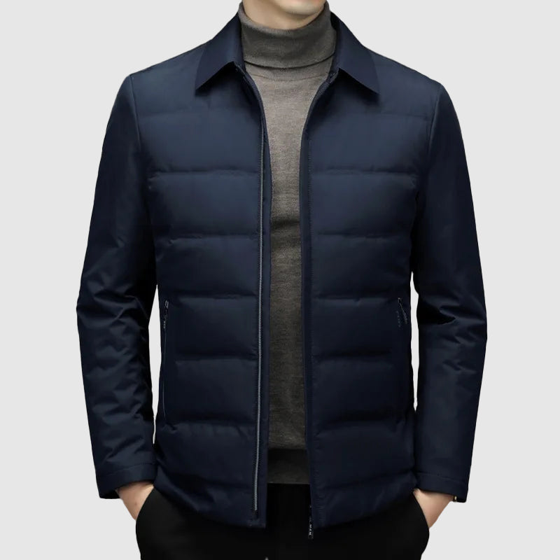 Lorenzo Vitali Men's Casual Down Jacket - Lightweight, Warm & Stylish Outerwear for Everyday Wear