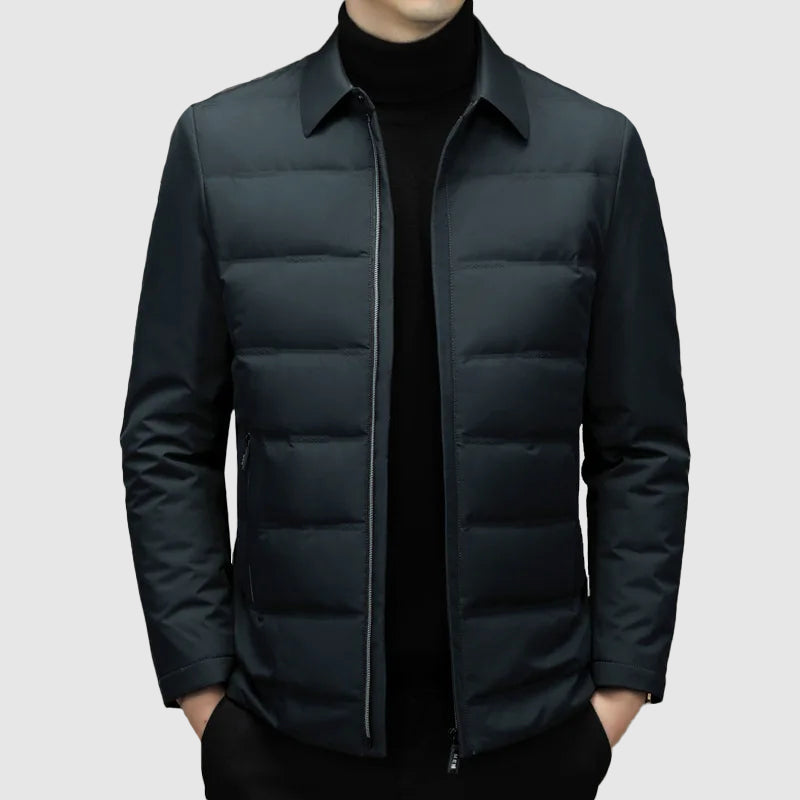 Lorenzo Vitali Men's Casual Down Jacket - Lightweight, Warm & Stylish Outerwear for Everyday Wear