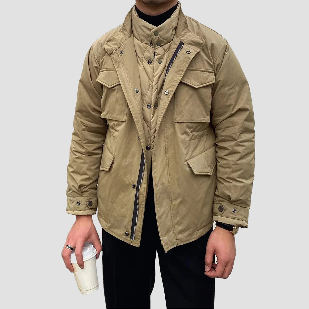 Lorenzo Vitali Retro Craftsmen Jacket - Vintage-Inspired Workwear Outerwear for Men