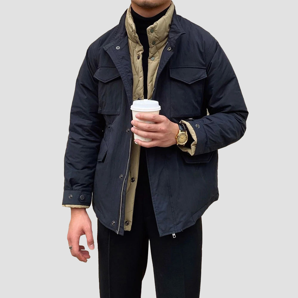 Lorenzo Vitali Retro Craftsmen Jacket for Men - Stylish Vintage Workwear Outerwear