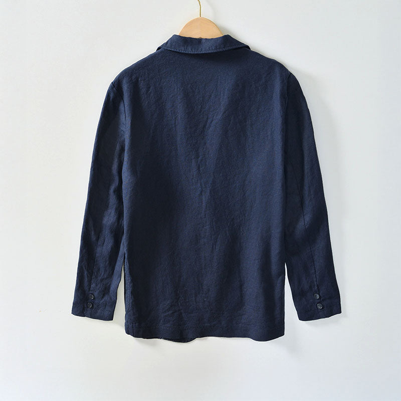 Lorenzo Vitali Men's Tuscan Linen Blend Lightweight Breathable Tailored Summer Blazer