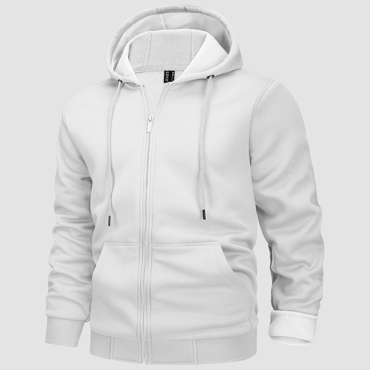 Men's Fleece Bomber Jacket - Zip-Up Hoodie Sweatshirt for Ultimate Comfort & Style