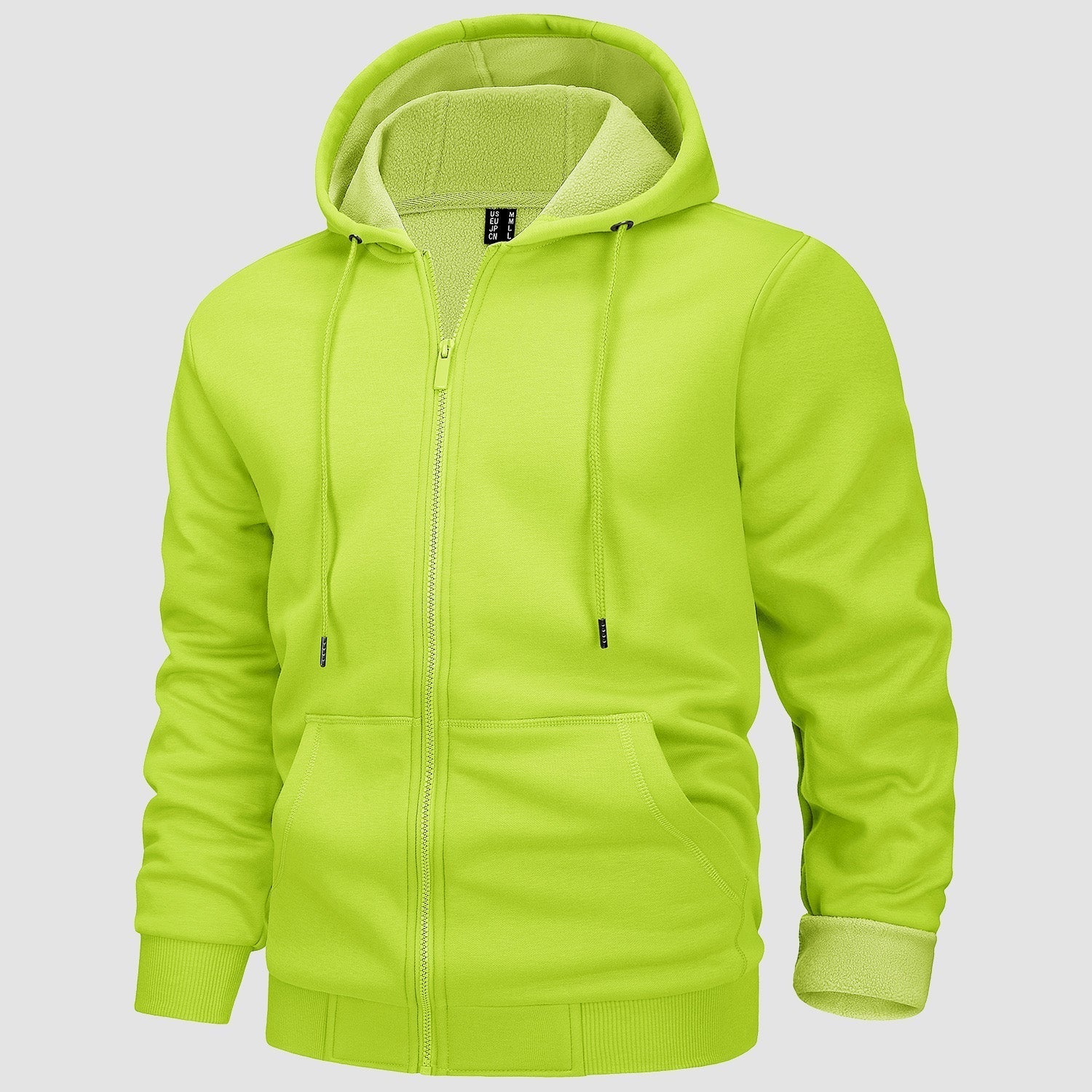 Men's Fleece Bomber Jacket - Zip-Up Hoodie Sweatshirt for Ultimate Comfort & Style