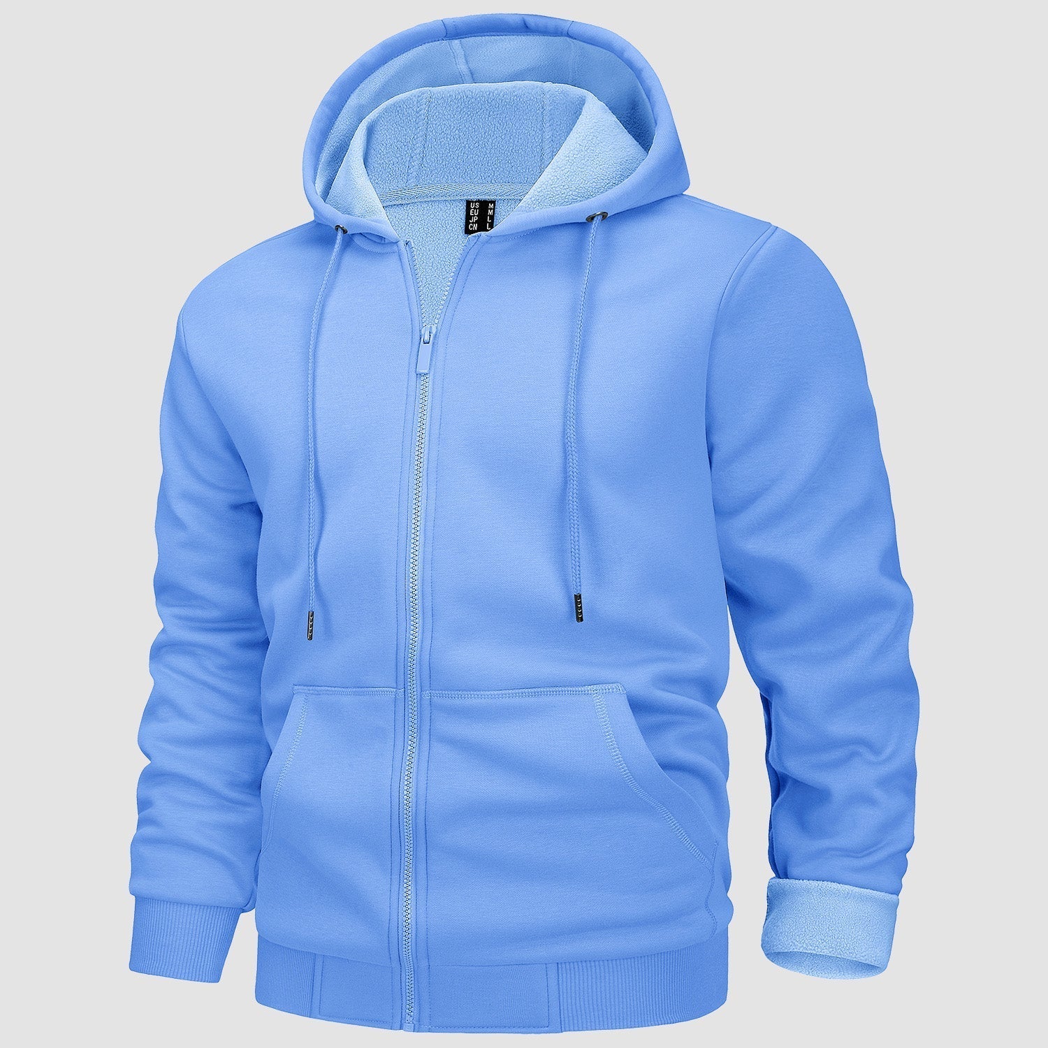 Men's Fleece Bomber Jacket - Zip-Up Hoodie Sweatshirt for Ultimate Comfort & Style