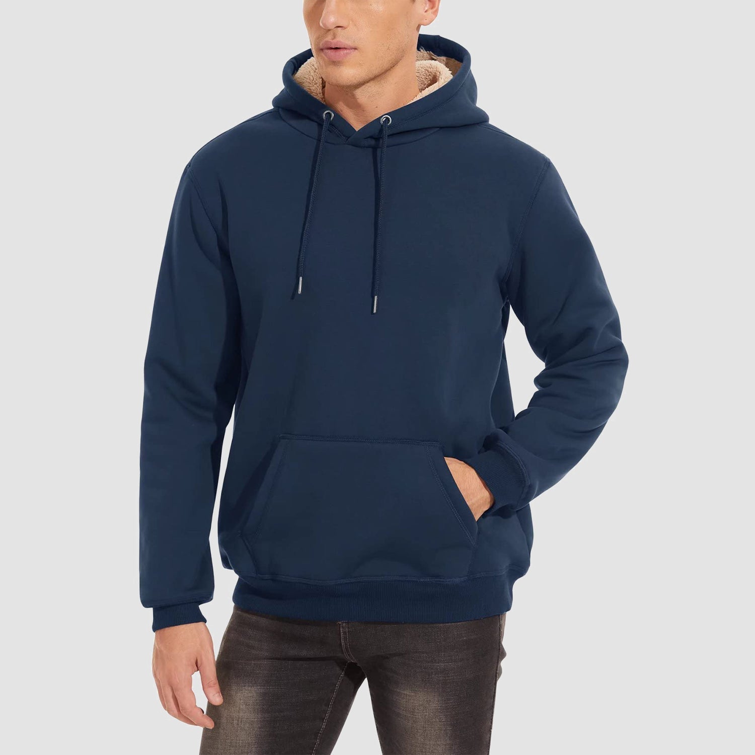 Men's Fleece Pullover Hoodie Sweatshirt - Cozy Warmth & Style for Everyday Wear