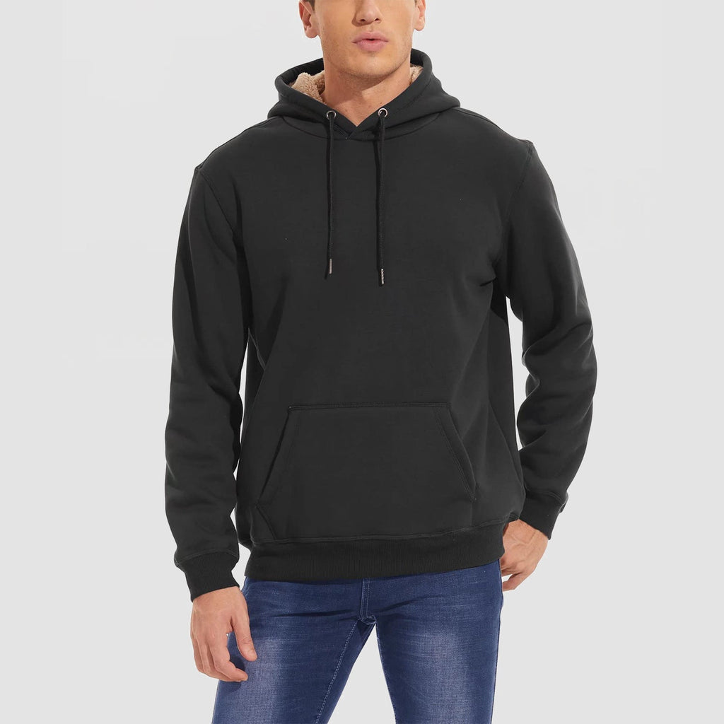 Men's Fleece Pullover Hoodie Sweatshirt - Cozy Warmth & Style for Everyday Wear