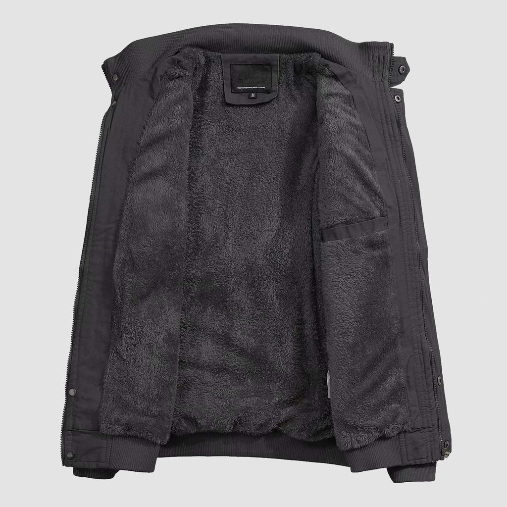 Men's Lightweight Cotton Military Bomber Jacket - Stylish Zip-Up Outerwear