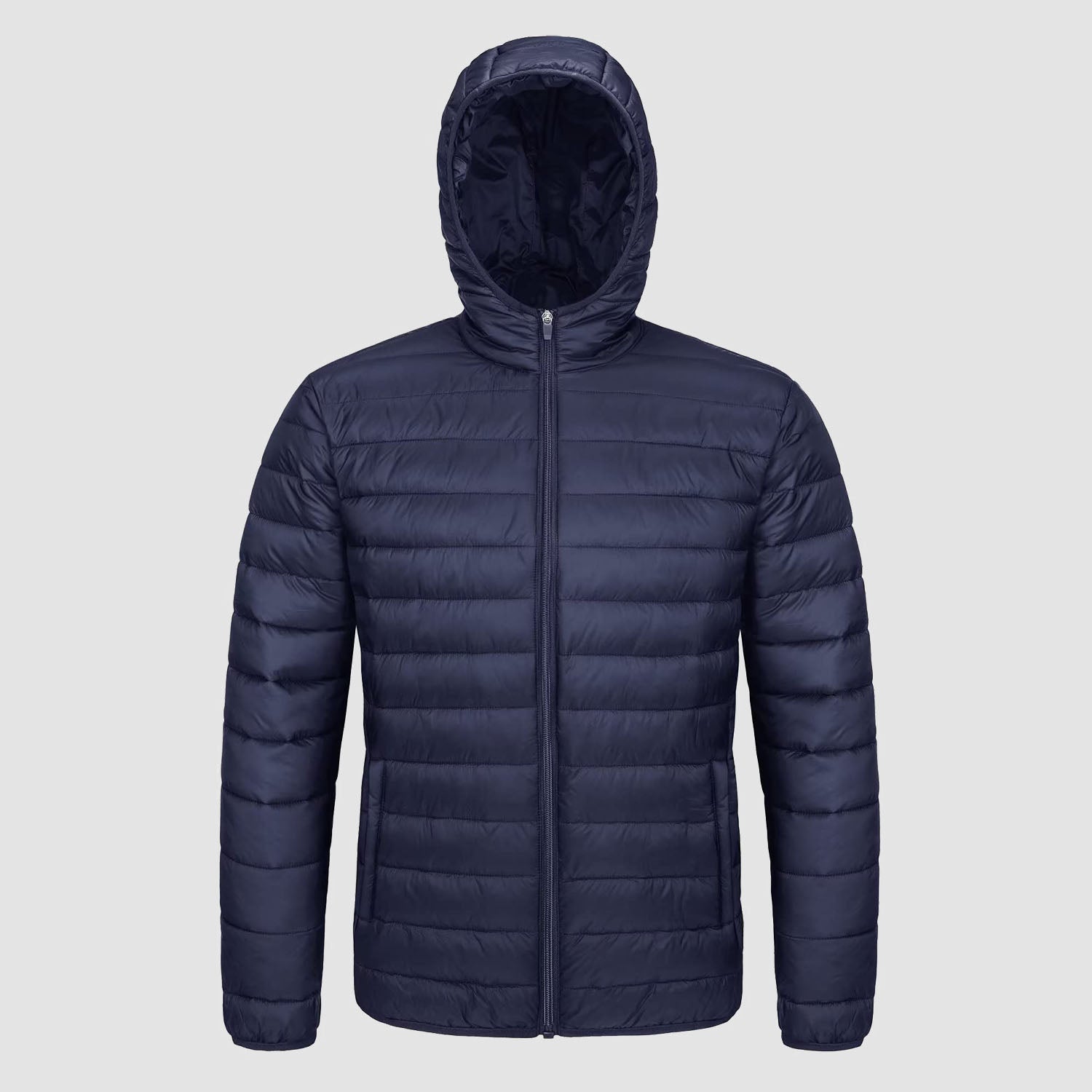 Men's Lightweight Quilted Hooded Puffer Jacket - Stylish Winter Coat for Ultimate Warmth