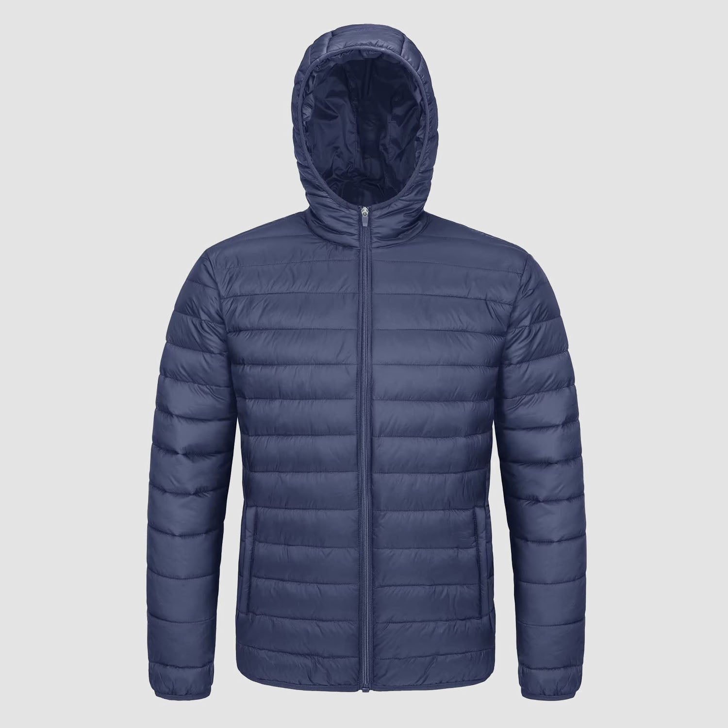 Men's Lightweight Quilted Hooded Puffer Jacket - Stylish Winter Coat for Ultimate Warmth