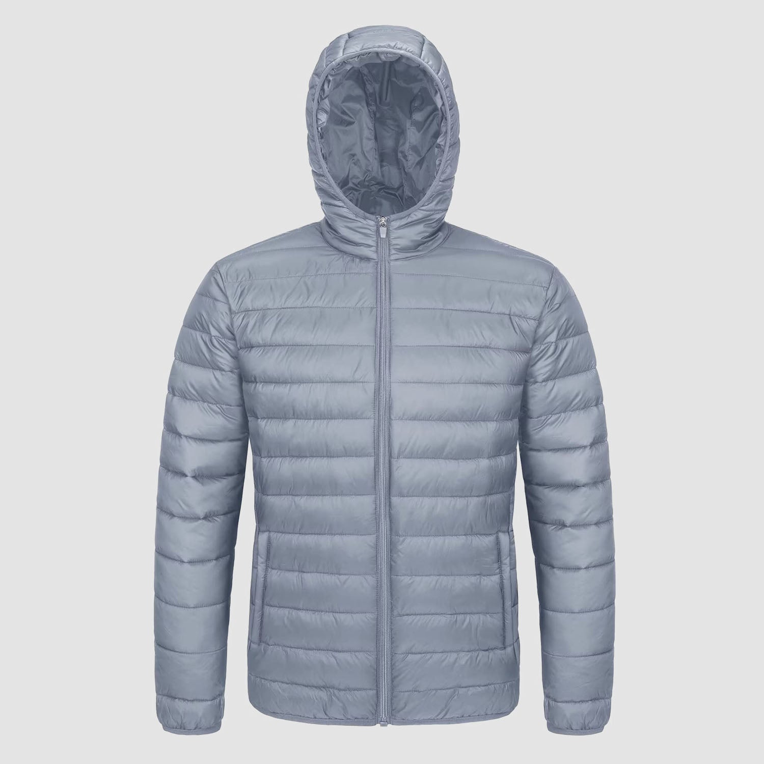 Men's Lightweight Quilted Hooded Puffer Jacket - Stylish Winter Coat for Ultimate Warmth