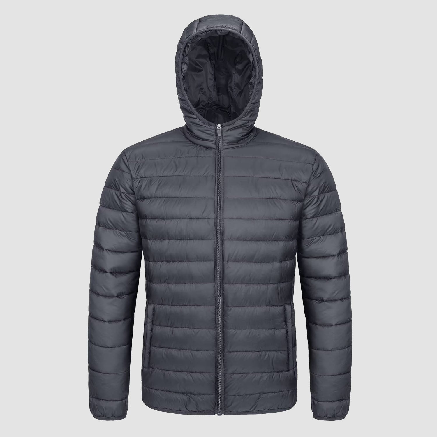 Men's Lightweight Quilted Hooded Puffer Jacket - Stylish Winter Coat for Ultimate Warmth