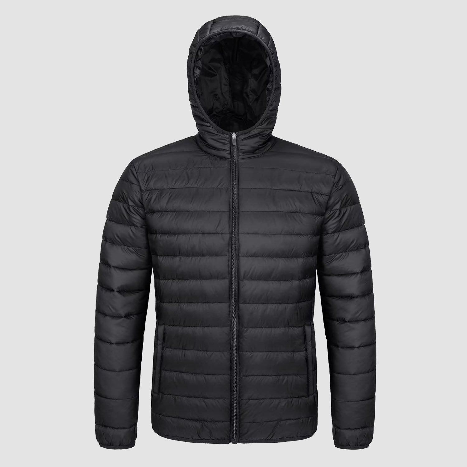 Men's Lightweight Quilted Hooded Puffer Jacket - Stylish Winter Coat for Ultimate Warmth