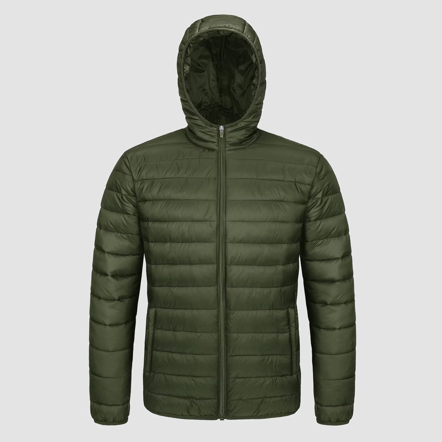 Men's Lightweight Quilted Hooded Puffer Jacket - Stylish Winter Coat for Ultimate Warmth