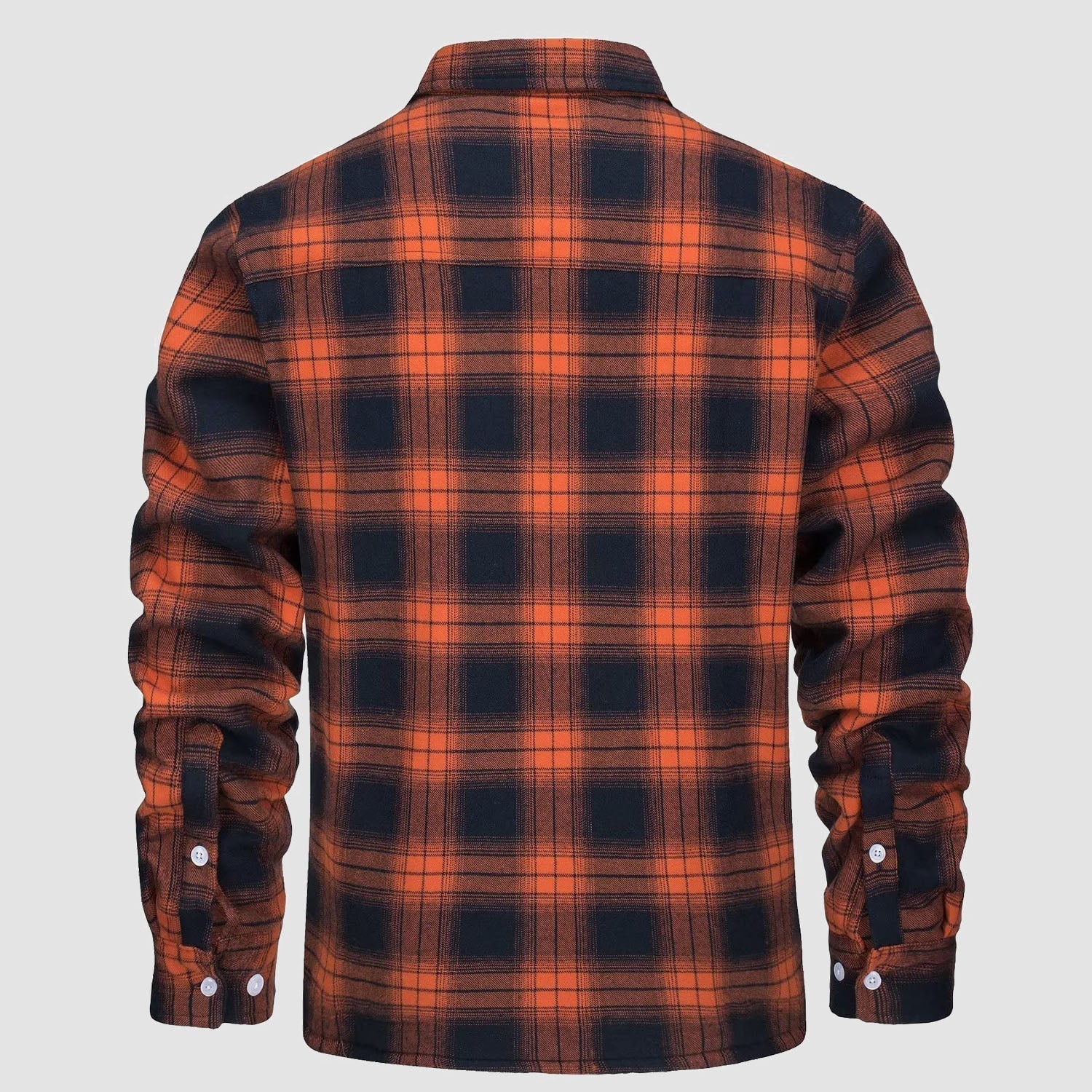 Men's Fleece-Lined Flannel Shirt Jacket - Warm Cotton Winter Coat for Ultimate Comfort