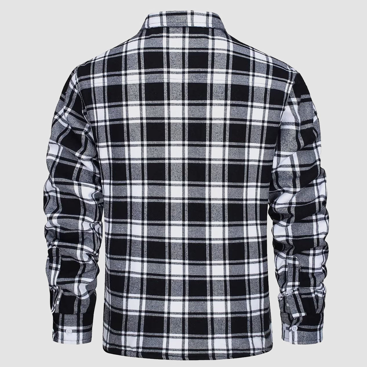 Men's Fleece-Lined Flannel Shirt Jacket - Warm Cotton Winter Coat for Ultimate Comfort