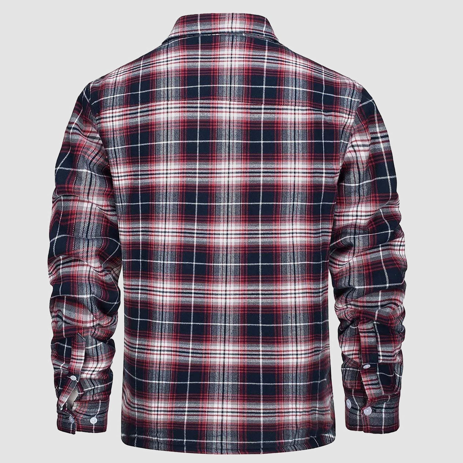 Men's Fleece-Lined Flannel Shirt Jacket - Warm Cotton Winter Coat for Ultimate Comfort