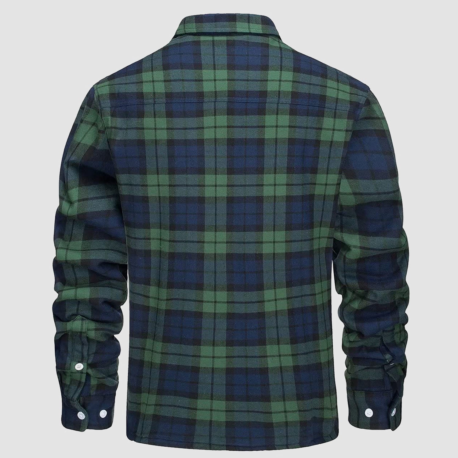 Men's Fleece-Lined Flannel Shirt Jacket - Warm Cotton Winter Coat for Ultimate Comfort
