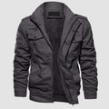 Men's Tactical Winter Bomber Jacket - Military-Style Fleece Outerwear for Cold Weather