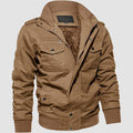 Men's Winter Tactical Cargo Jacket - Fleece Lined Military Coat for Cold Weather
