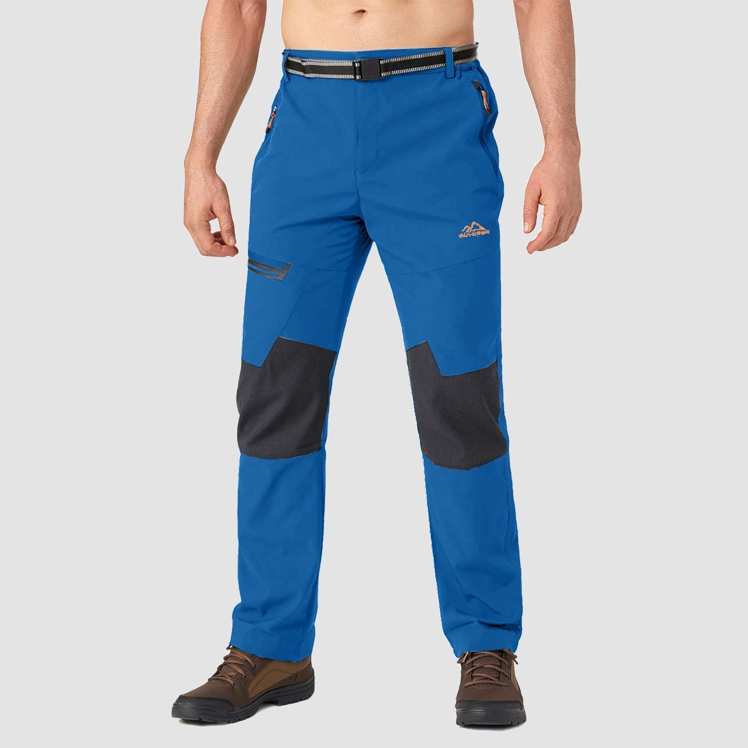 Men's Water-Resistant Fleece-Lined Ski Pants with 4 Zip Pockets - Ultimate Comfort & Warmth for Winter Sports