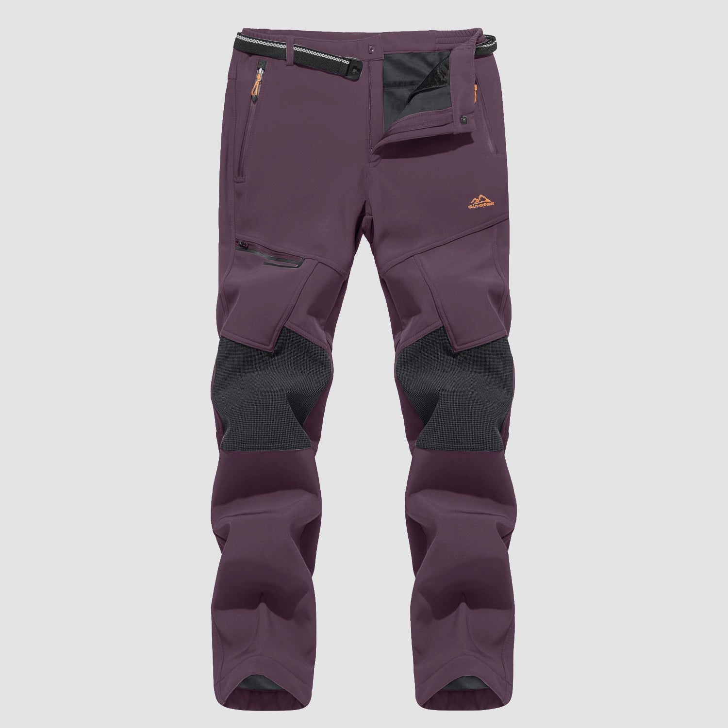 Men's Water-Resistant Fleece-Lined Ski Pants with 4 Zip Pockets - Ultimate Comfort & Warmth for Winter Sports