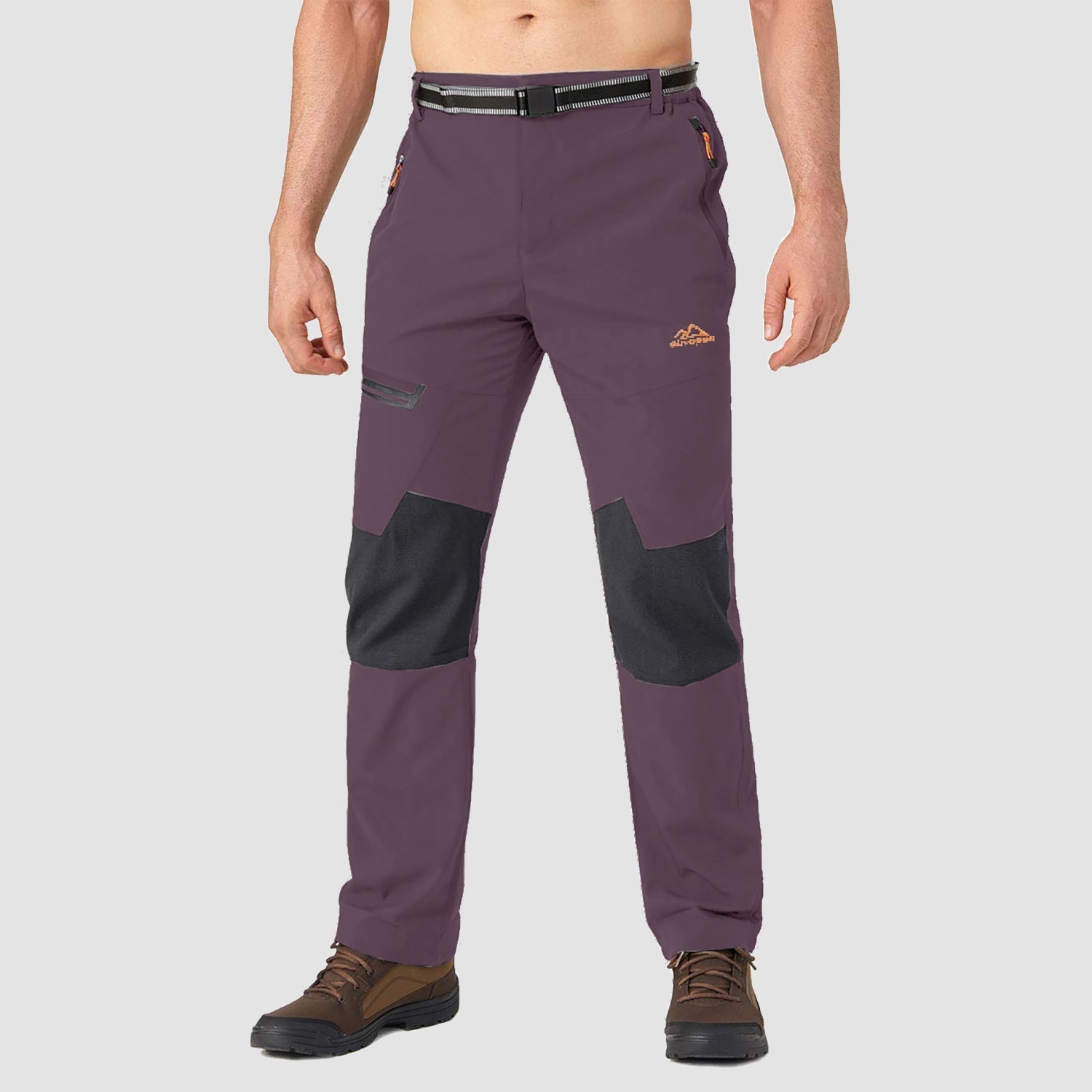 Men's Water-Resistant Fleece-Lined Ski Pants with 4 Zip Pockets - Ultimate Comfort & Warmth for Winter Sports